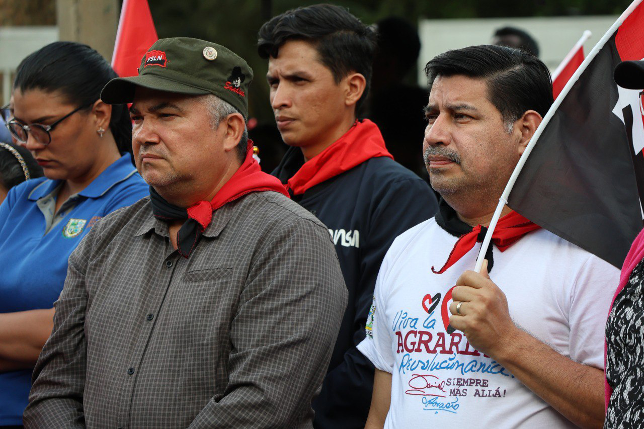 Militancia sandinista de la UNA en conmemoración del natalicio del Comandante Pedro Araúz Palacios